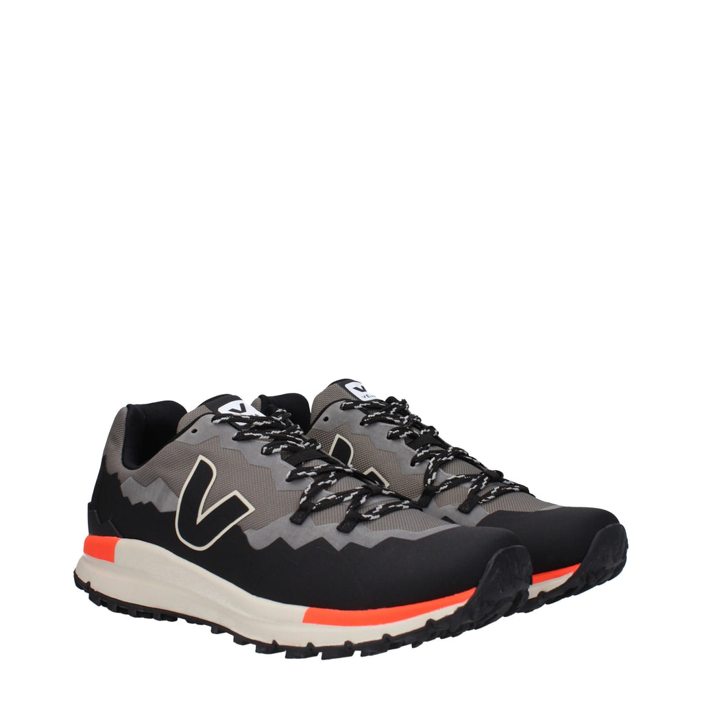 Veja Gray Fabric Athletic Sneakers