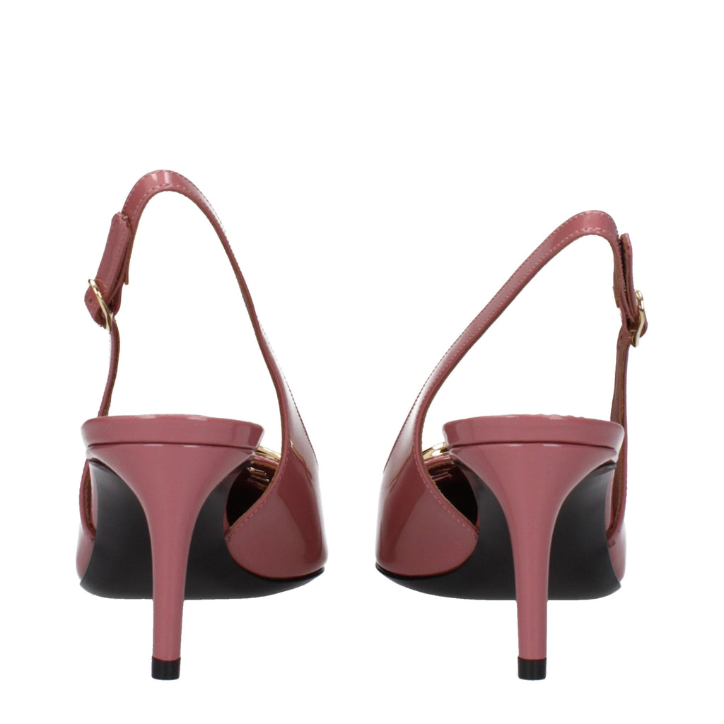 Dolce & Gabbana Pink Leather High Heel Pumps