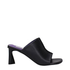 Stella McCartney Black Leather Stiletto Heel Sandals