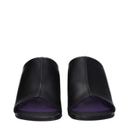 Stella McCartney Black Leather Stiletto Heel Sandals