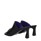 Stella McCartney Black Leather Stiletto Heel Sandals