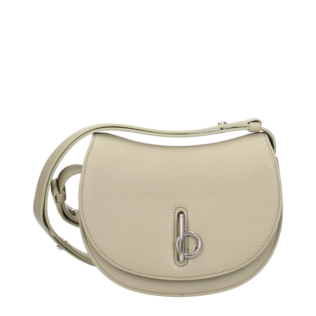 Burberry Green Leather Shoulder Bag
