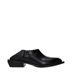 Moschino Black Leather Mules