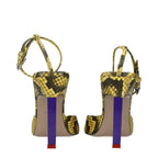 The Attico Yellow Leather High Heel Pumps