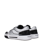 Dolce & Gabbana White Leather Low Top Sneakers