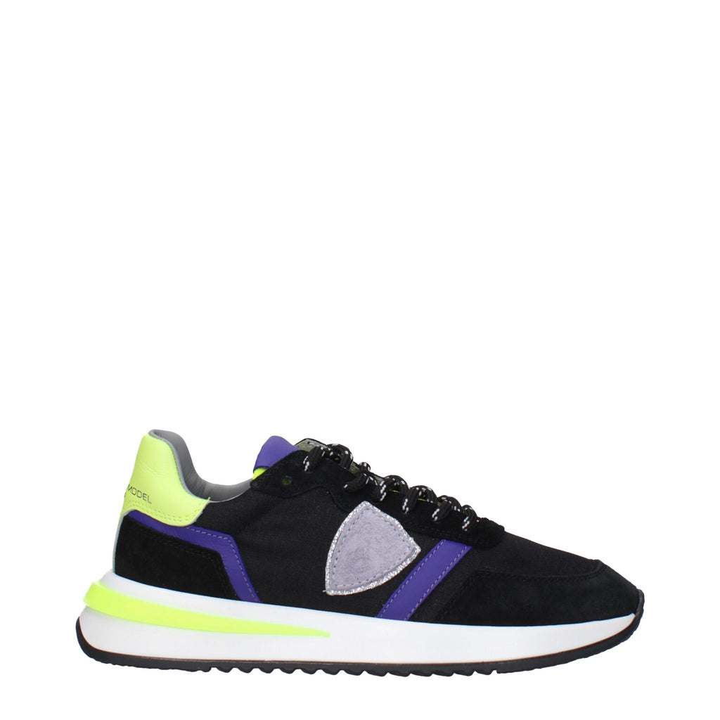 Philippe Model Black Fabric Athletic Sneakers