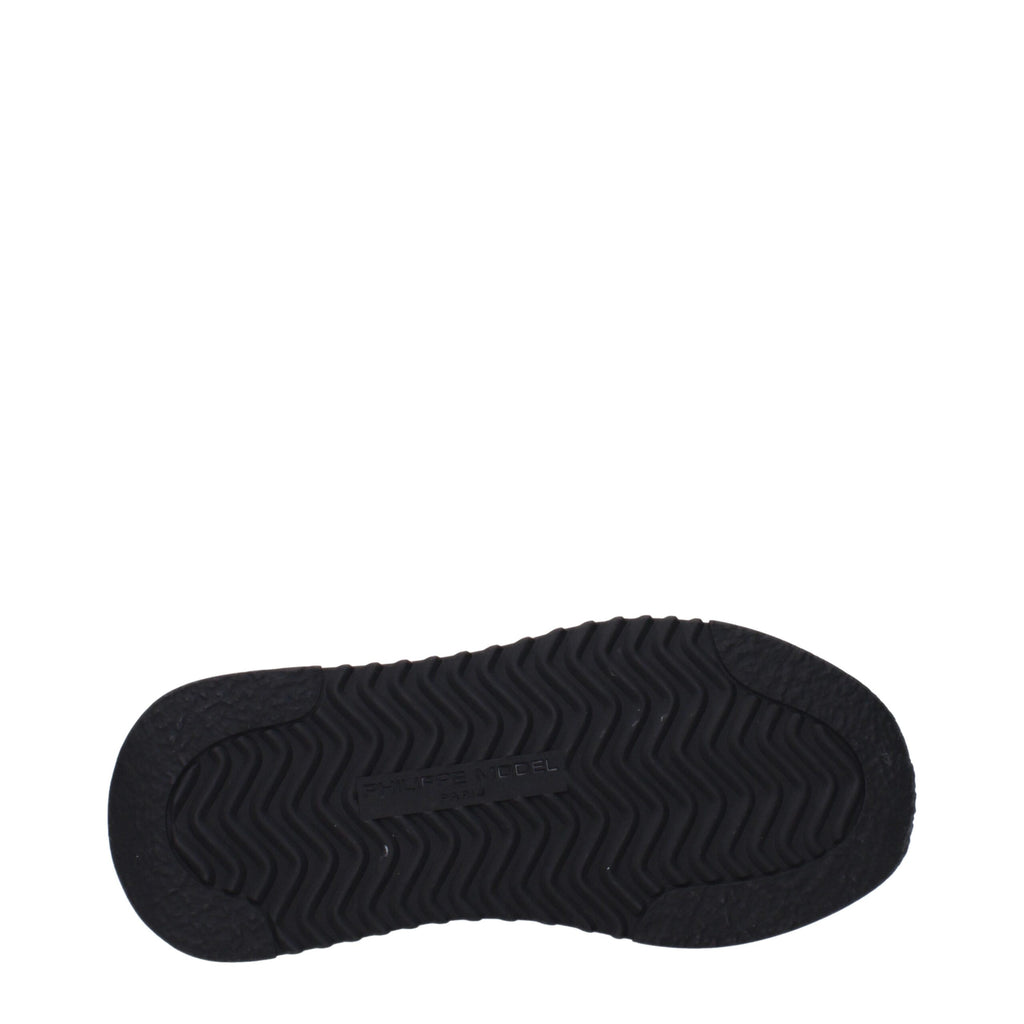 Philippe Model Black Fabric Athletic Sneakers
