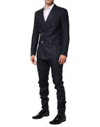 Dolce & Gabbana Dark Blue Double Breasted 2 Piece Suit