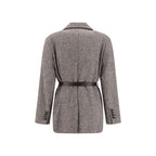 Brunello Cucinelli Brown Wool Jackets And Coat
