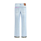 Valentino Blue Cotton Straight-Leg Jeans