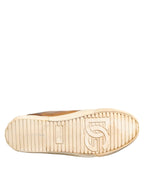 Dolce & Gabbana Brown Leather Low Top Men Sneakers Shoes