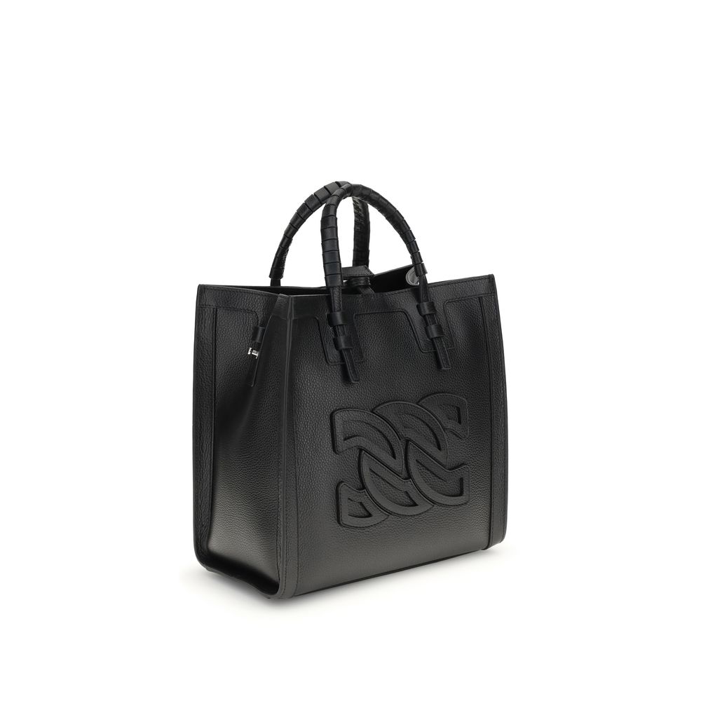Casadei Black Calf Leather Bos Taurus Shoulder Bag