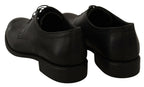 Dolce & Gabbana Black Lace Up Leather Men Formal Derby Shoes