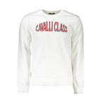 Cavalli Class Bianco Cotton Men Sweatshirt