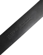 Dolce & Gabbana Black Exotic Leather DG Logo Buckle Belt