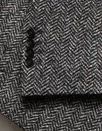Dolce & Gabbana Black White Double Breasted Men Suit Blazer