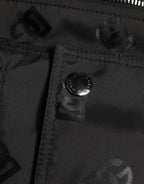 Dolce & Gabbana Black Cargo Windbraker Logo Mania Jacket