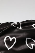 Dolce & Gabbana Black Polyester Heart Print Bomber Jacket