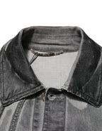Dolce & Gabbana Gray Washed Cotton Stretch Denim Jacket