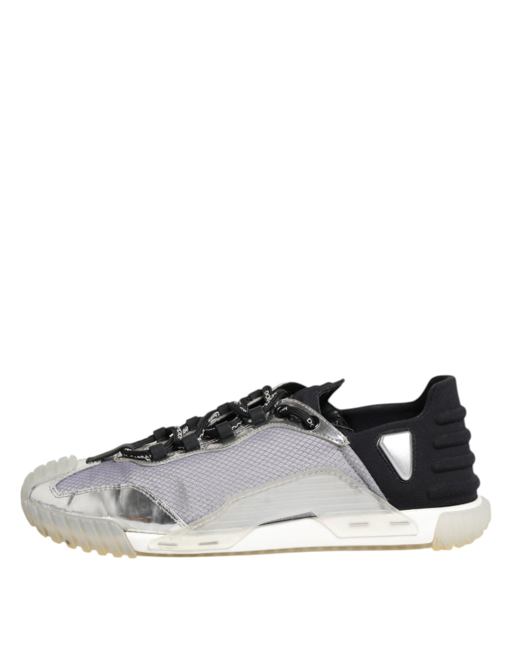 Dolce & Gabbana Black Silver NS1 Men Low Top Sneakers Shoes