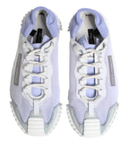 Dolce & Gabbana Purple White NS1 Lace Up Low Top Sneakers Shoes