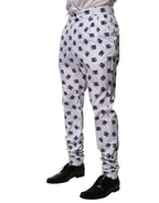 Dolce & Gabbana White Logo Cotton Skinny Denim Trouser Pants