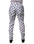 Dolce & Gabbana White Logo Cotton Skinny Denim Trouser Pants