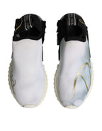 Dolce & Gabbana White Black Low Top Sorrento Sneakers Shoes