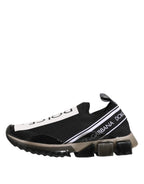 Dolce & Gabbana Black Sorrento Slip On Low Top Sneakers Shoes
