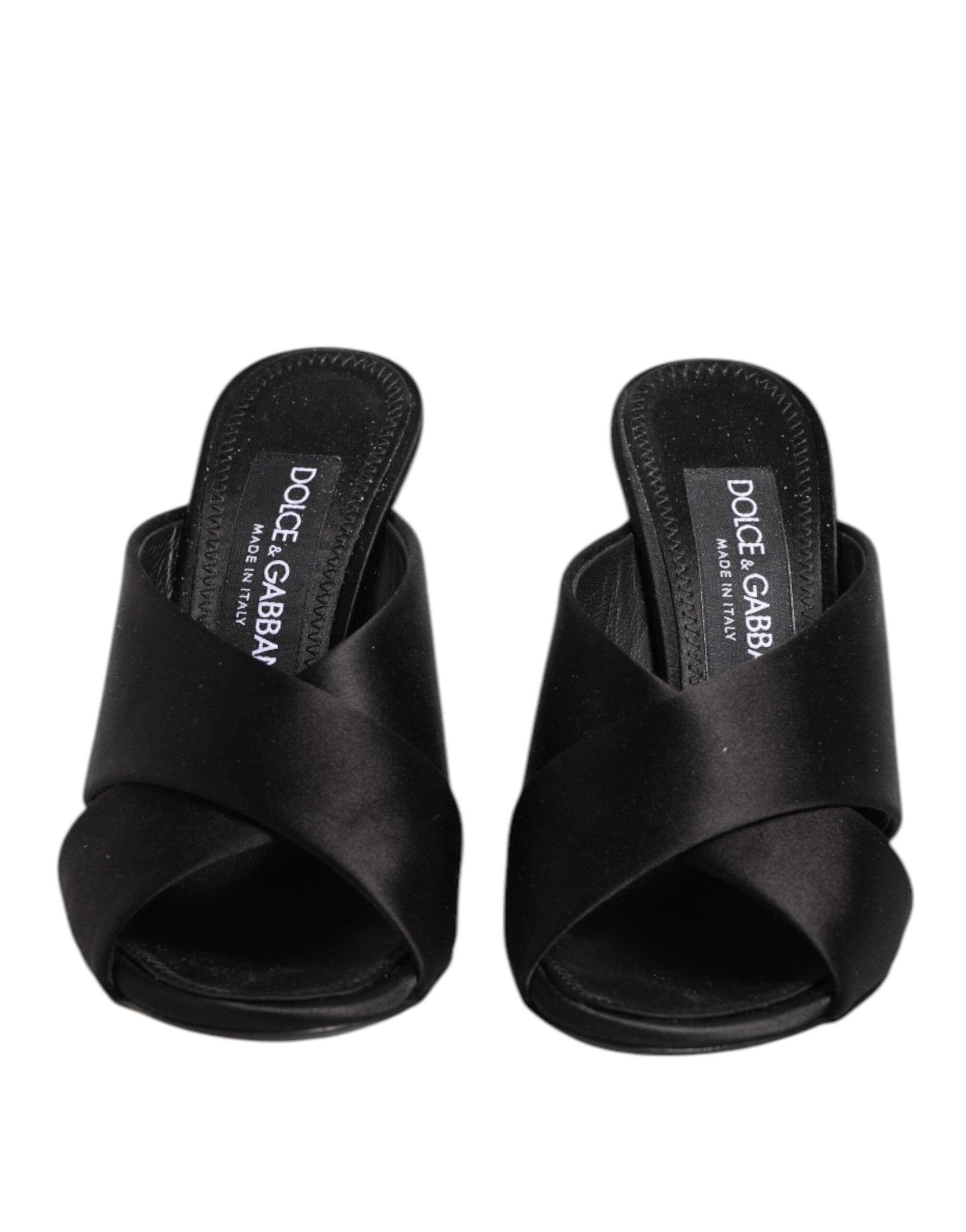 Dolce & Gabbana Black Keira Baroque High Heel Sandals Shoes