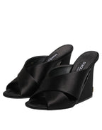 Dolce & Gabbana Black Keira Baroque High Heel Sandals Shoes