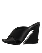 Dolce & Gabbana Black Keira Baroque High Heel Sandals Shoes