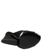 Dolce & Gabbana Black Keira Baroque High Heel Sandals Shoes