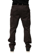 Dolce & Gabbana Brown Cotton Stretch Cargo Men Trouser Pants