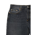 Gucci Gray Cotton Relaxed Fit Jeans