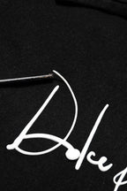 Dolce & Gabbana Black Hooded Logo Print Sweatshirt Sweater
