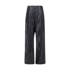 Brunello Cucinelli Gray Fleece Wool Casual Pants