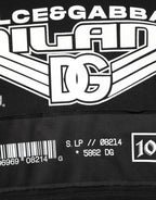 Dolce & Gabbana Black Cotton DG Milano Logo Print Hoodie Sweater