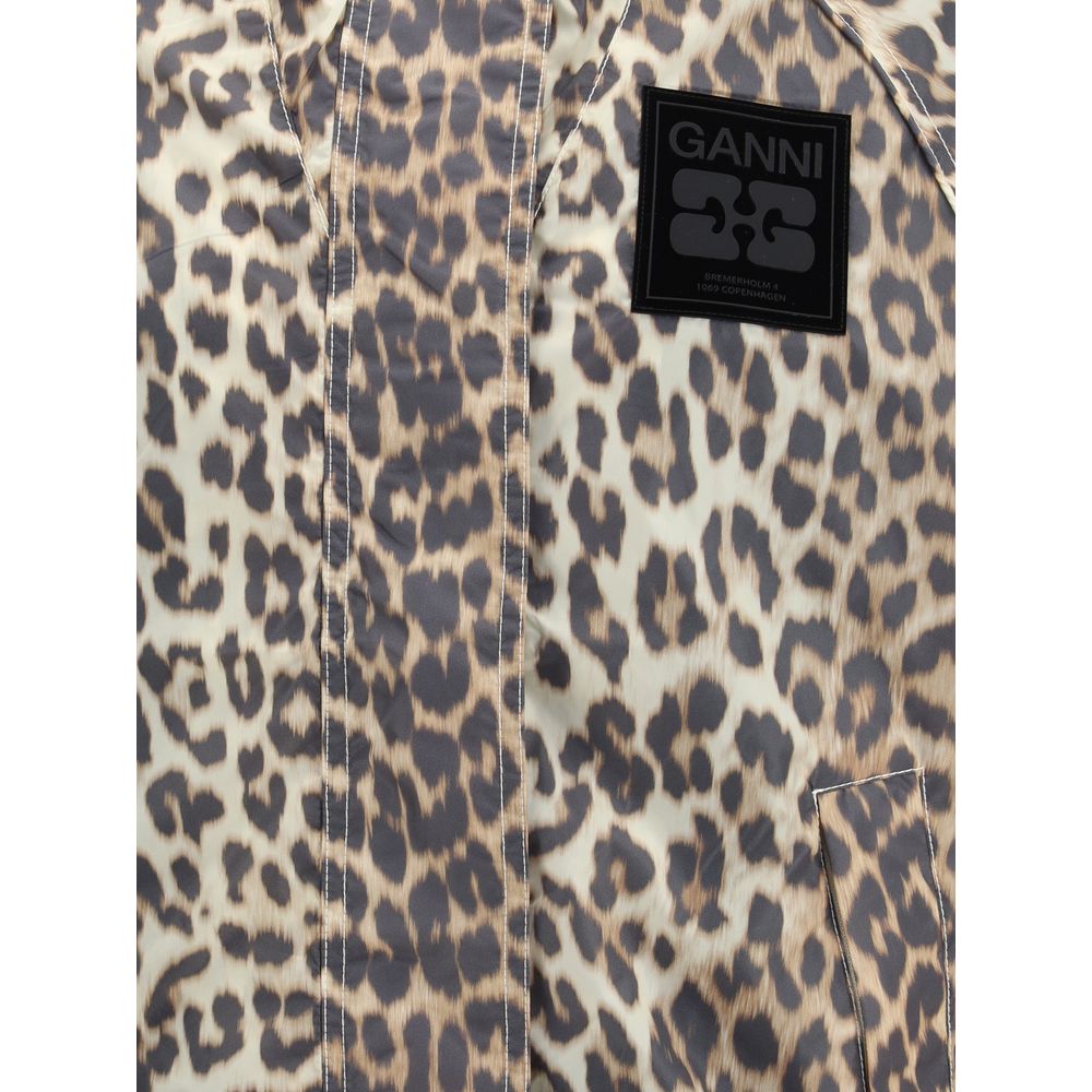 Ganni Multicolor Nylon Rain Coat