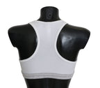 Dolce & Gabbana White Cotton Sport Stretch Bra Underwear