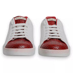 Dolce & Gabbana White Red Leather Logo Portofino Sneaker