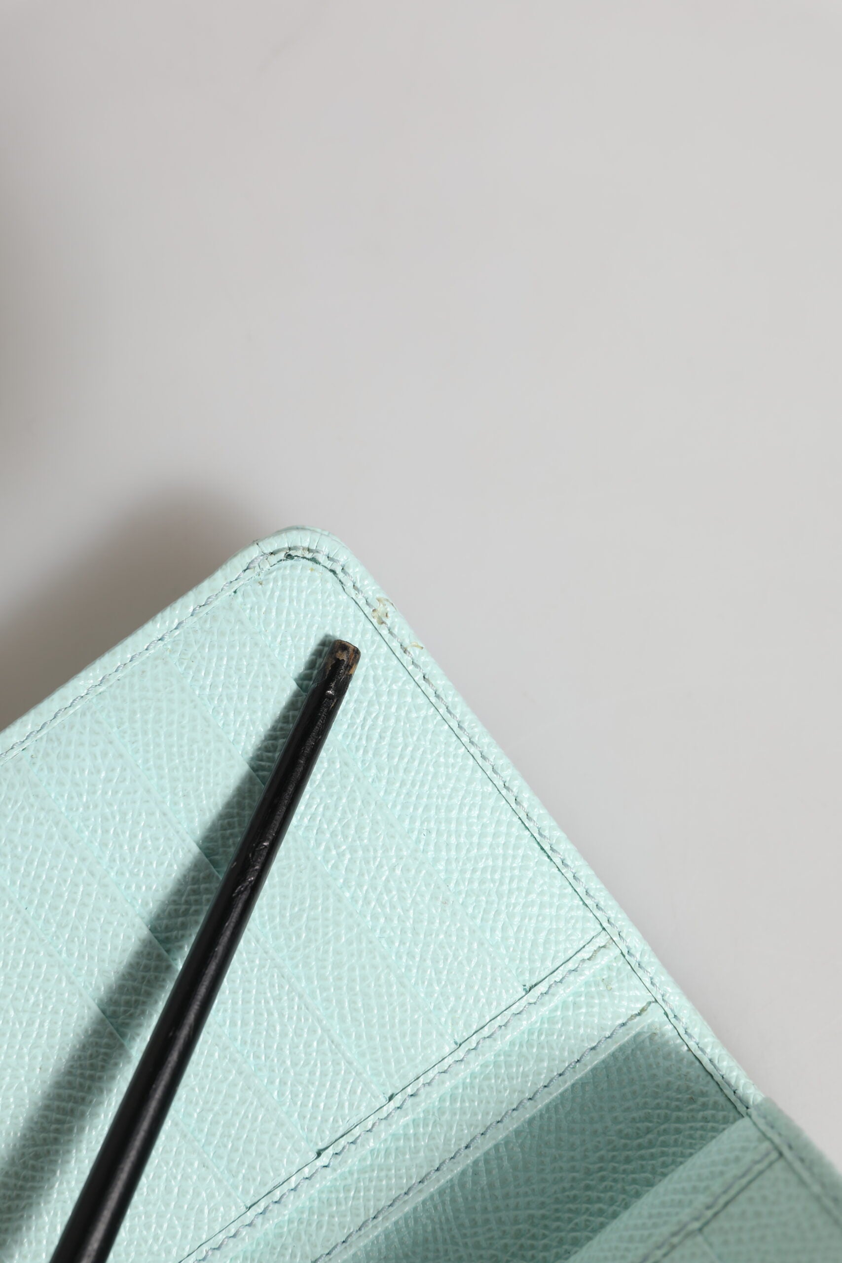 Dolce & Gabbana Mint Green Leather Bifold Continental Clutch Wallet