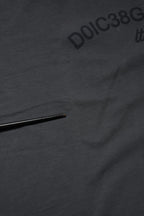 Dolce & Gabbana Gray Logo Graphic Cotton Crew Neck T-shirt