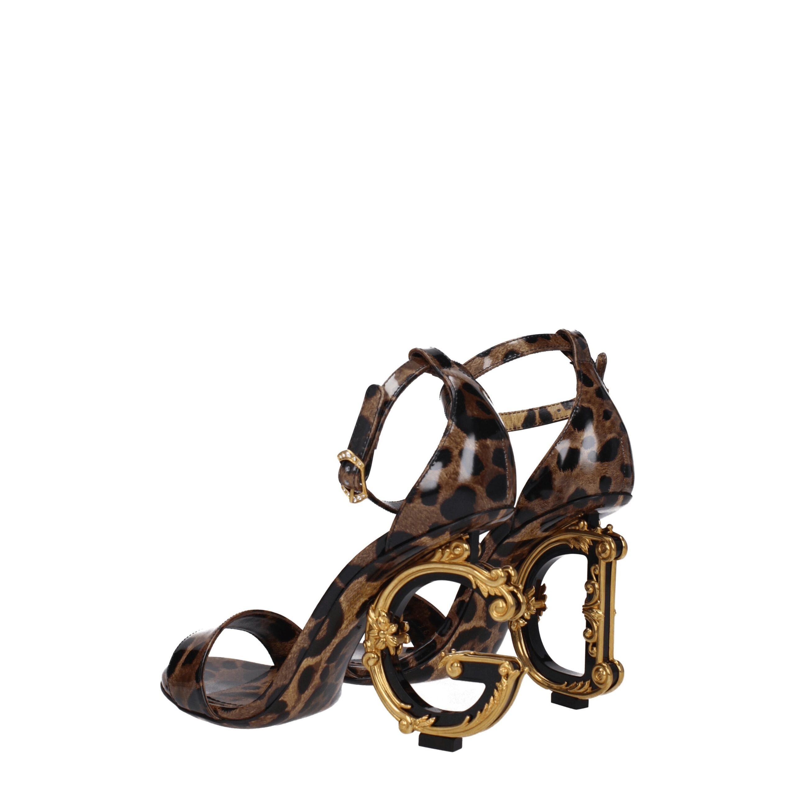 Dolce & Gabbana Brown Leather Sandals