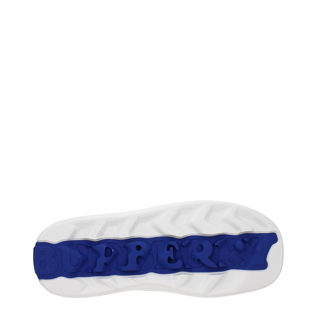 Burberry White Leather Low Top Sneakers