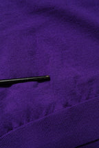 Dolce & Gabbana Purple Wool Knit V-neck Cardigan Sweater