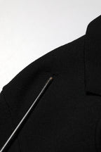 Dolce & Gabbana Black Viscose Single Breasted Blazer Jacket