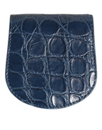 Dolce & Gabbana Blue Exotic Skin Coin Condom Case Holder Pocket Wallet