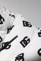 Dolce & Gabbana White DG Monogram Full Zip Quilted Jacket
