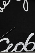 Dolce & Gabbana Black Logo Print Cotton Crew Neck  T-shirt